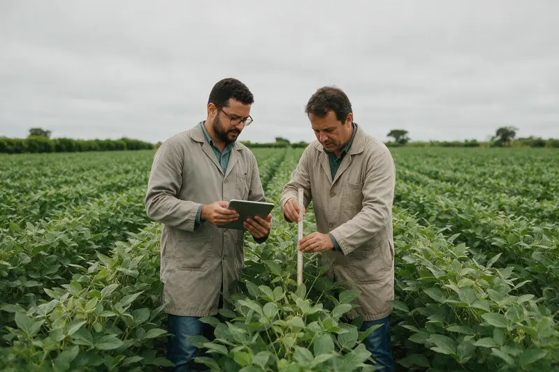 Equipe técnica em atividade de campo