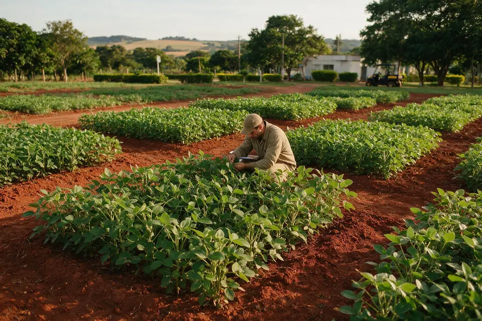 Experimento em parcelas no campo